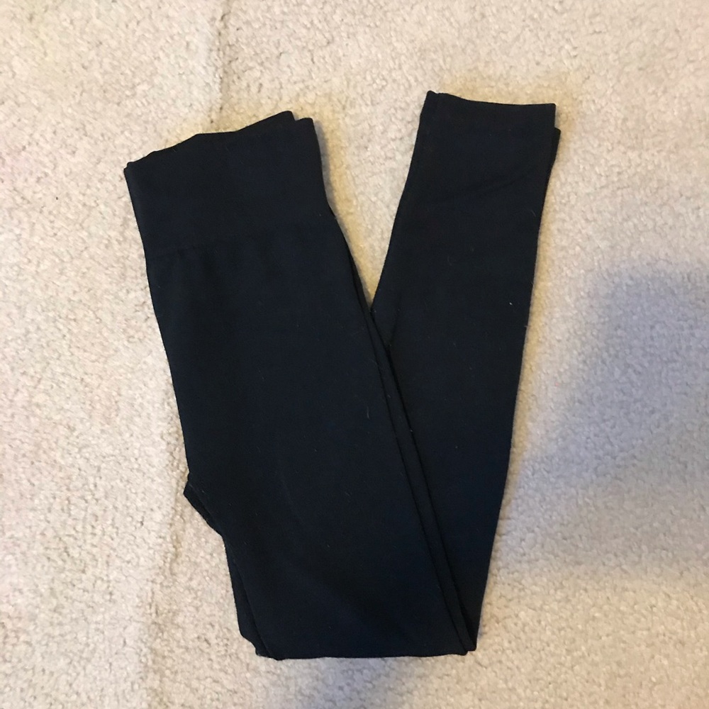 Black fleece lined leggings